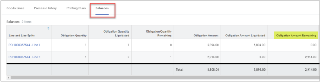 RPT – OUTSTANDING PURCHASE ORDER OBLIGATIONS Image